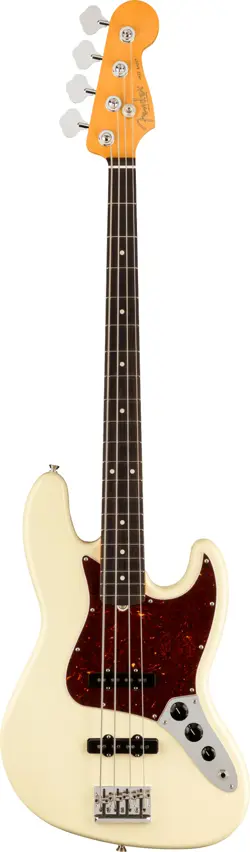 FENDER AMERICAN PROFESSIONAL II JAZZ BASS - OLYMPIC WHITE WITH ROSEWOOD FINGERBO