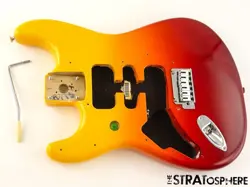 LEFTY FENDER PLAYER PLUS SERIES STRATOCAST STRAT BODY & HARDWARE TEQUILA SUNRISE