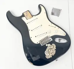 2005 FENDER MEXICAN STANDARD STRAT LOADED BLACK GUITAR BODY ~ FREE SHIPPING