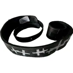 VINTAGE FENDER BLACK LEATHER GUITAR STRAP 