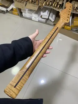 ELECTRIC GUITAR NECK 22 FRET TIGER ROASTED FLAME MAPLE FENDER STRAT REPLACE