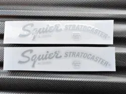 SQUIER BY FENDER STRATOCASTER GUITAR HEADSTOCK SILK SCREEN SELF-ADHESIVE STICKER