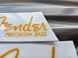2 FENDER PRECISION BASS GUITAR HEADSTOCK VINYL SILK SCREEN SELF-ADHESIVE STICKER