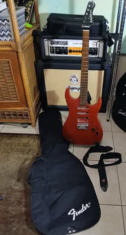 WASHBURN PRO X SERIES ELECTRIC GUITAR~RED~W/FENDER GIG BAG & STRAP~HUSK~PROJECT~