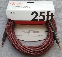 FENDER CABLE PROFESSIONAL SERIES INSTRUMENT CABLE 7,5 M RED TWEED
