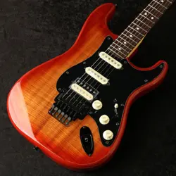 FENDER ISHIBASHI FSR MIJ HYBRID II STRATOCASTER HSS KOA TOP BLACK *HX423