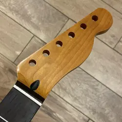 STAINLESS 22 FRET ROASTED MAPLE TELE GUITAR NECK ROSEWOOD NITRO SATIN FOR FENDER