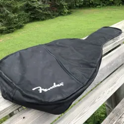 FENDER GIG BAG SOFT CASE GUITAR BLACK CARRY HANDLES SHOULDER STRAP, ZIP POCKET