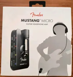 FENDER MUSTANG MICRO GUITAR HEADPHONE MODELING AMP - BLACK, RECHARGEABLE