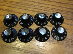 1963-67 FENDER BLACKFACE  AMPLIFIER KNOBS  .........SOLD INDIVIDUALLY