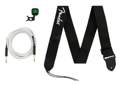 FENDER ACCESSORIES BUNDLE PACK -- CABLE, TUNER, STRAP