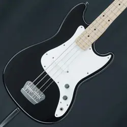 SQUIER BY FENDER BRONCO BASS USED MAPLE FINGERBOARD BLACK W/SOFT CASE