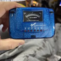 FENDER AUTOMATIC GUITAR TUNER AG-6 GLITTER BLUE TESTED WORKS