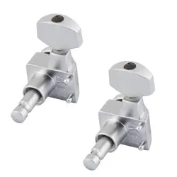 FENDER DELUXE LOCKING STAGGERED GUITAR TUNERS, BRUSHED CHROME (PAIR)