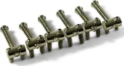 KLUSON BRASS 6 SADDLE SET FOR FENDER TELECASTER NICKEL