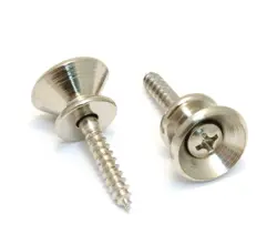 (2) GENUINE FENDER NICKEL VINTAGE STRAP BUTTONS FOR STRAT/TELE/BASS 099-4915-000