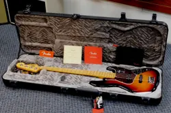 2024 FENDER AMERICAN PROFESSIONAL II JAZZ BASS W/ CASE! 3-COLOR SUNBURST! NICE!