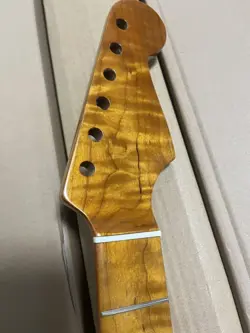 5A 21 FRETS TIGER ROASTED FLAME MAPLE STRAT ST ELECTRIC GUITAR NECK FOR FENDER