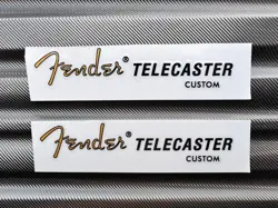 2PCS FENDER TELE CUSTOM GUITAR VINYL SILK SCREEN HEADSTOCK SELF-ADHESIVE STICKER