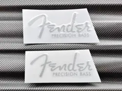 2 FENDER PRECISION BASS GUITAR VINYL SILK SCREEN HEADSTOCK SELF-ADHESIVE STICKER
