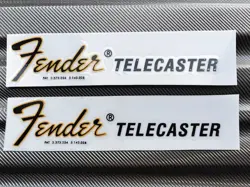 2 FENDER TELECASTER GUITAR BASS VINYL SILK SCREEN HEADSTOCK SELFADHESIVE STICKER