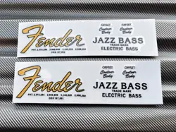 2 FENDER JAZZ BASS GUITAR BASS VINYL SILK SCREEN HEADSTOCK SELF-ADHESIVE STICKER