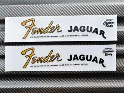 2PCS FENDER JAGUAR BASS GUITAR HEADSTOCK VINYL SILK SCREEN SELF-ADHESIVE STICKER