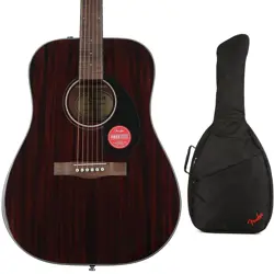 FENDER CD-60S ALL MAHOGANY ACOUSTIC GUITAR AND GIG BAG - NATURAL