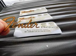 INSTALLATION FREE 3PCS FENDER STRATOCASTER GUITAR DIE CUT PVC HEADSTOCK STICKERS