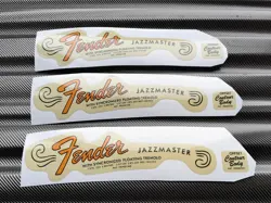 INSTALLATION FREE 3P FENDER JAZZMASTER GUITAR BASS DIE CUT PVC HEADSTOCK STICKER
