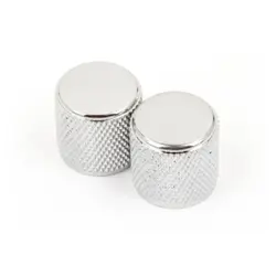 2 FENDER SQUIER 70S TELECASTER THINLINE TELE GUITAR CONTROL KNOBS BARREL NICKEL