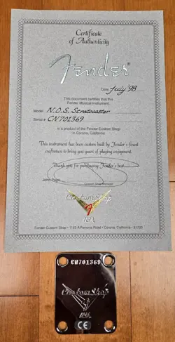 1998 STRATOCASTER NOS