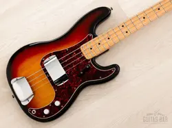 1974 FENDER PRECISION BASS VINTAGE BASS GUITAR SUNBURST W/ CASE