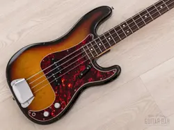 1973 FENDER PRECISION BASS VINTAGE BASS GUITAR SUNBURST W/ CASE