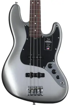 FENDER AMERICAN PROFESSIONAL II JAZZ BASS - MERCURY WITH ROSEWOOD FINGERBOARD