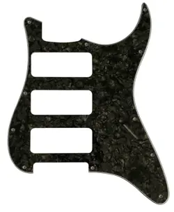 FOR FITS FENDER STRAT 3 P90 PICKUP STYLE GUITAR PICKGUARD,4 PLY BLACK PEARL