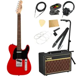 SQUIER BY FENDER SONIC TELECASTER LRL TOR WITH VOX AMPLIFIER 11-PIECE BEGINNER'S