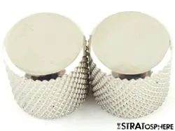 2 FENDER SQUIER 70S PRECISION BASS P GUITAR CONTROL KNOBS BARREL KNOBS