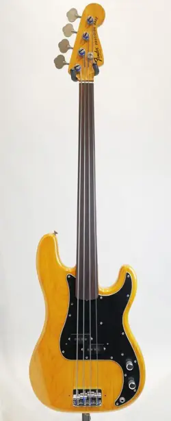 USED 1977 FENDER USA PRECISION BASS *FRETLESS* NO LINES NATURAL W/HSC