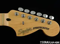 FENDER SQUIER AFFINITY SERIES STRAT NECK TUNERS, GUITAR STRATOCASTER, MN MAPLE