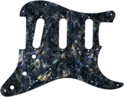 WD CUSTOM PICKGUARD FOR FENDER STRATOCASTER #35 BLACK ABALONE