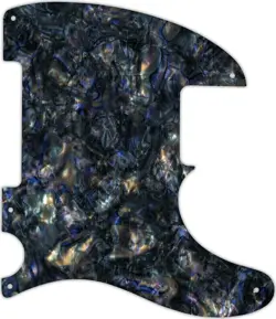 WD CUSTOM PICKGUARD FOR FENDER ESQUIRE OR TELECASTER #35 BLACK ABALONE