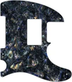 WD CUSTOM PICKGUARD FOR FENDER TELECASTER WITH HUMBUCKER #35 BLACK ABALONE