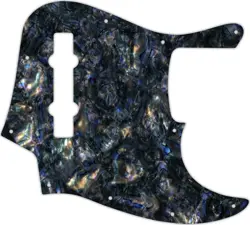 WD CUSTOM PICKGUARD FOR FENDER MADE IN MEXICO 5 STRING JAZZ BASS #35 BLACK AB...