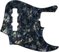 WD CUSTOM PICKGUARD FOR FENDER AMERICAN STANDARD JAZZ BASS #35 BLACK ABALONE