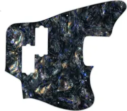 WD CUSTOM PICKGUARD FOR FENDER MODERN PLAYER JAGUAR BASS #35 BLACK ABALONE