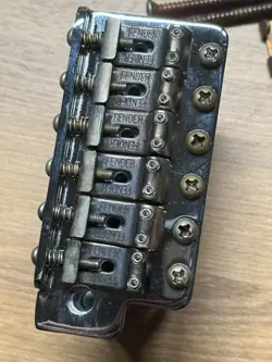 AGED FENDER STRATOCASTER TREMOLO BRIDGE