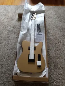 NEW FENDER SQUIER CONTEMPORARY TELECASTER RH ROASTED MAPLE NECK SHORELINE GOLD