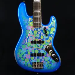 FENDER CUSTOM SHOP LIMITED EDITION BLUE FLORAL JAZZ BASS RELIC USED