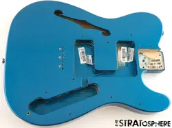 FENDER AV II AMERICAN VINTAGE 1972 TELE THINLINE SEMI-HOLLOW ASH BODY, LPB BLUE